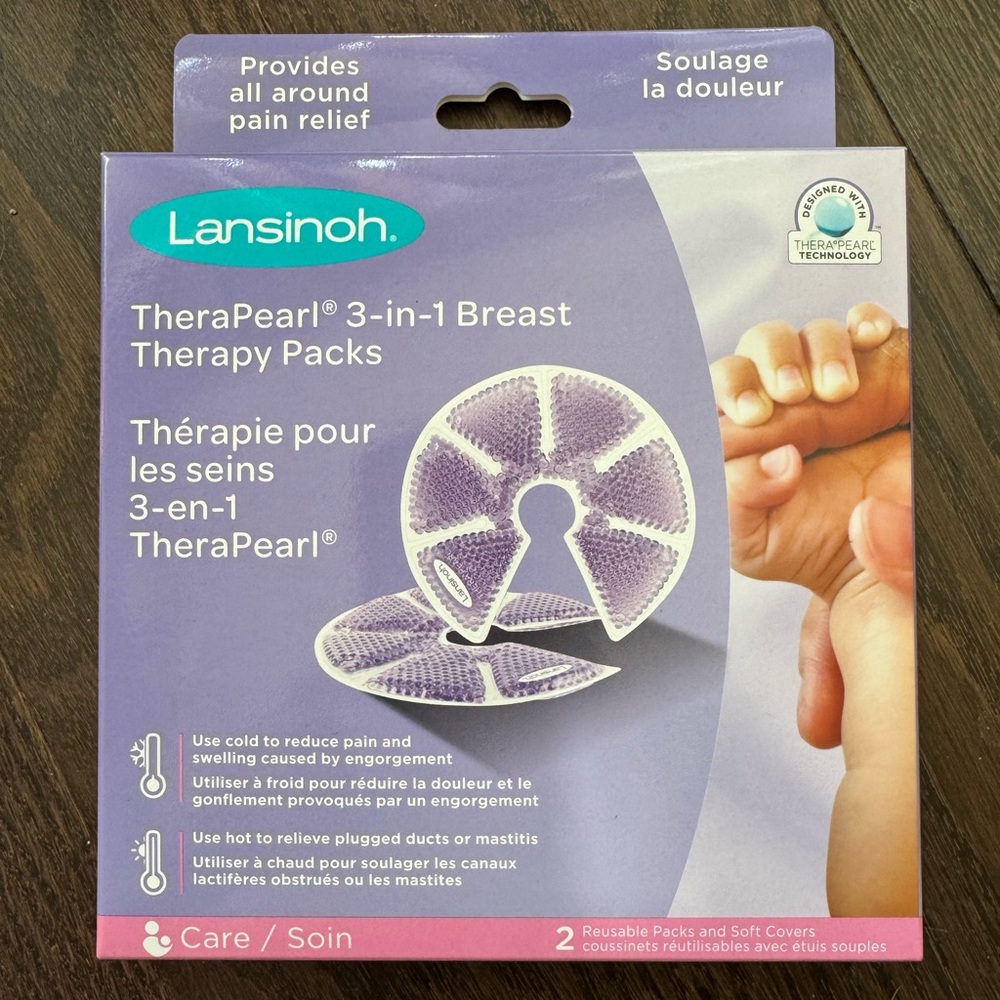 Lansinoh TheraPearl Breast Therapy Packs - Soothing Purple
